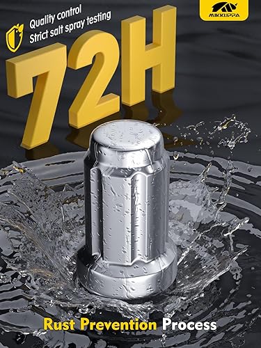 Miniatura 3 de MIKKUPPA 20 tuercas estriadas de 12-20  Repuesto para Jeep Wrangler 1987-2018, Jeep Liberty 2002-2012, Jeep Grand Cherokee 1993-2010  Tuercas