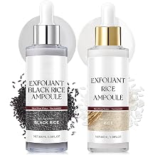 Peel Shot Glow Rice Ampoule Line Rice Exfoliating Ampoule Face Scrub Black and White Rice Exfoliant Rice Scrub for the Face Cleans Pores Thoroughly and Improves Rough Skin 2 x 100 ml