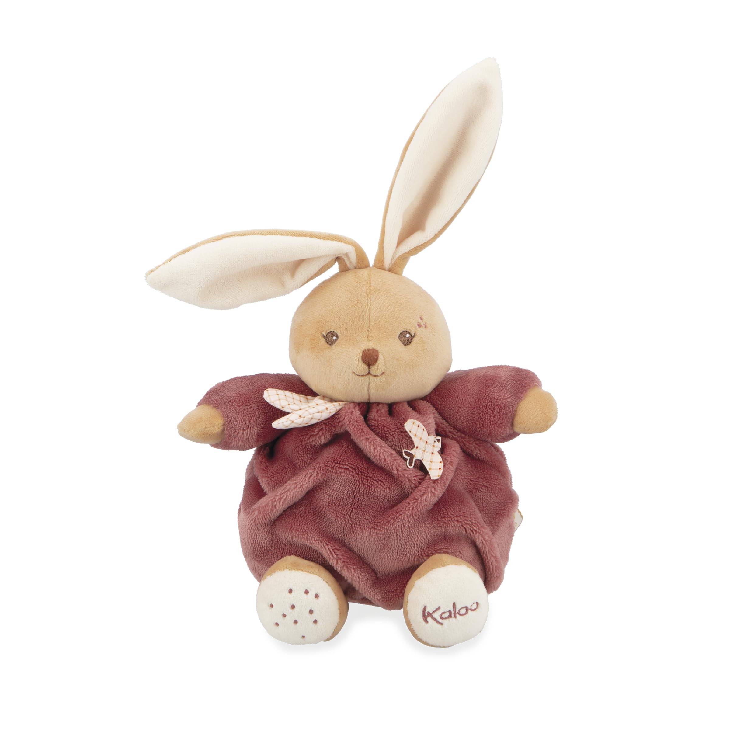 Kaloo, Bordeaux Rabbit Soft Toy 17cm, Ultra-soft plush for baby, Tender companion from birth, Ideal size for little hands - Image 2