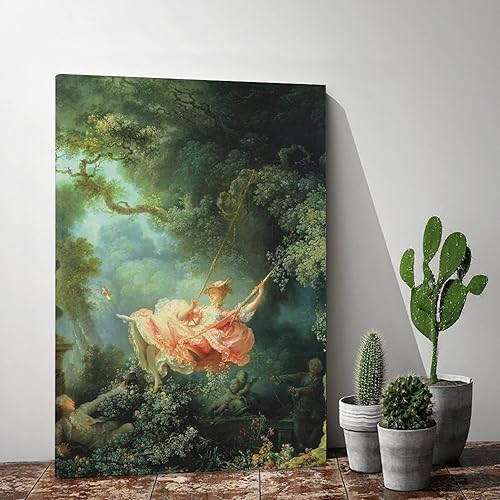 Miniatura 2 de LEES TOSS Jean-Honoré Fragonard The Swing - Póster decorativo para pared de sala de estar, dormitorio, decoración estética, decoración de sala de
