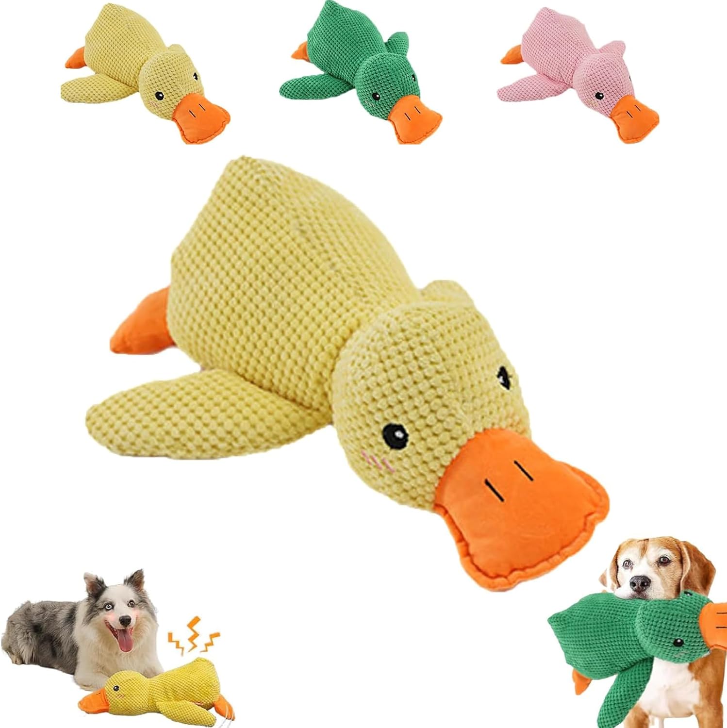 Pet Supplies : The Mellow Dog - Calming Pillow, Quacking Duck Toy for