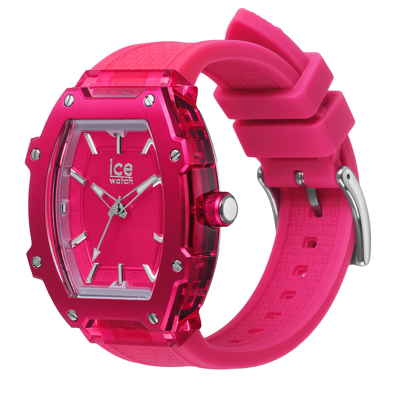 Ice-Watch - ICE boliday Flashy pink - Różowy zegarek damski z silikonowym paskiem - 023323 (Medium)