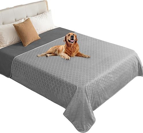 Miniatura 15 de fuguitex Manta impermeable para perro, funda de cama para perro, terciopelo cristalino, manta marroquí de felpa acogedora manta para mascotas para