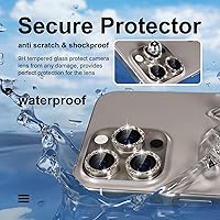 Vista 259 de Misea [3+1] for iPhone 14 Pro/iPhone 14 Pro Max Camera Lens Protector Bling, 9H Tempered Glass Camera Cover Screen Protector Metal Individual Ring