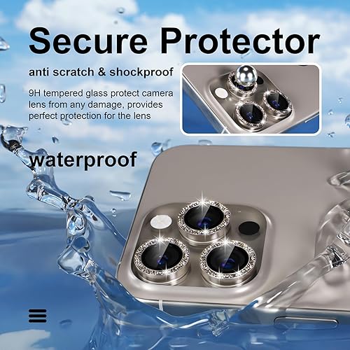 Miniatura 226 de Misea [3+1] Protector de lente de cámara para iPhone 14 Pro/iPhone 14 Pro Max, protector de pantalla de vidrio templado 9H, protector de pantalla