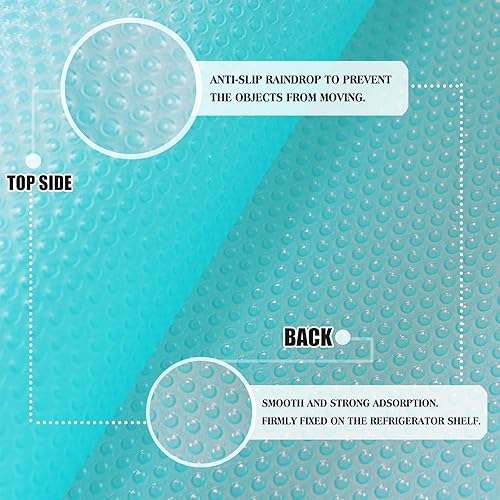 Miniatura 5 de 10 piezas de revestimientos para refrigerador, alfombrillas lavables para estantes de nevera, almohadillas para refrigerador para armario, gabinete,