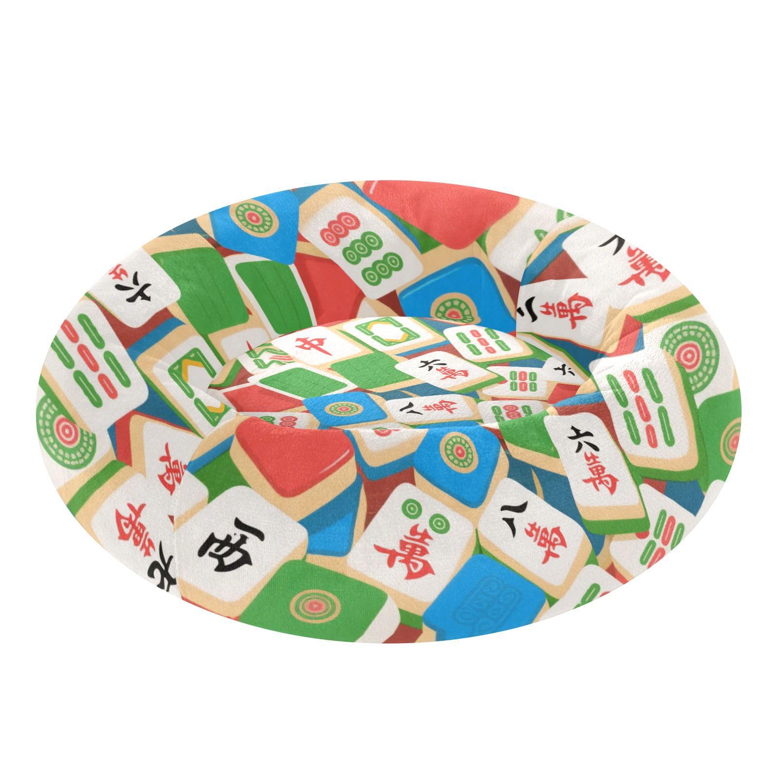 Lit pour chat Mahjong coloré pour créer un coin sieste chaleureux au salon