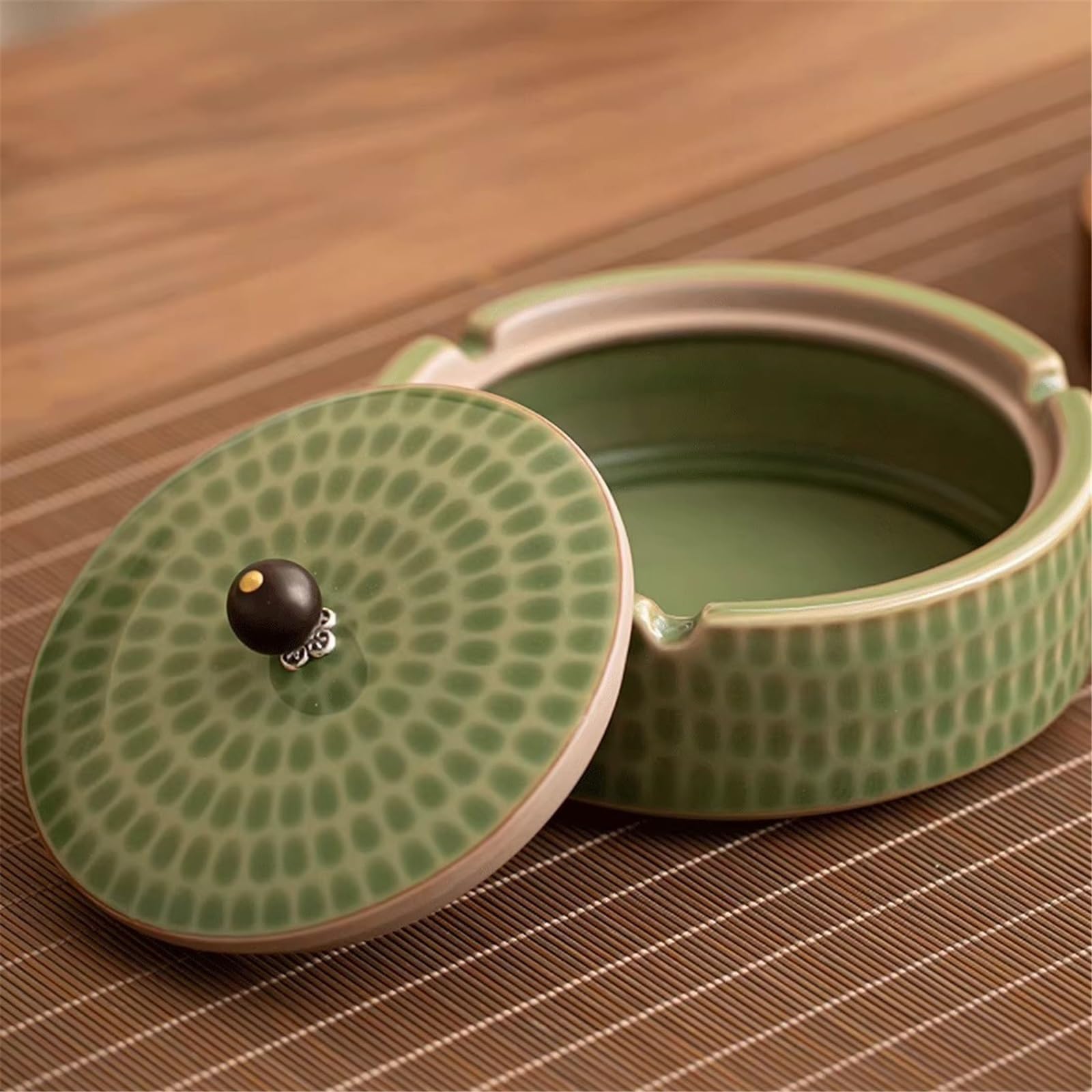 Popielniczka Ceramiczna popielniczka do dekoracji hotelu biurowego(Brown)