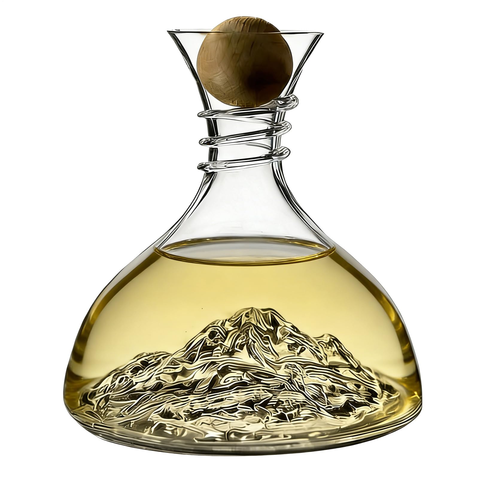 Jarra de vino con tapa - 1800 ml Vajilla de servir | Jarra Decante de Alcohol Transparente - para el Hogar Restaurante Cena Degustación Evento Boda Bartenders Bares Hoteles Clubes Comedor