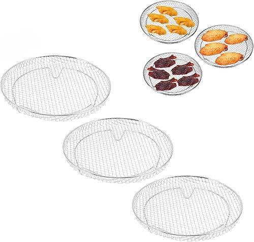 Miniatura 9 de Estante para freidora de aire de 3 capas para horno, freidora de aire de acero inoxidable, accesorios para freidora de aire para horno y olla de