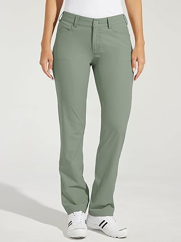Miniatura 3 de Willit Pantalones de golf para mujer, pantalones de senderismo de secado rápido, ligeros, para exteriores, casuales, con bolsillos, resistentes al