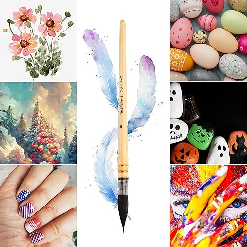 Miniatura 7 de Paul Rubens - Pincel de acuarela profesional, tamaño 6, para pintura artística, acrílico, gouache, aceite