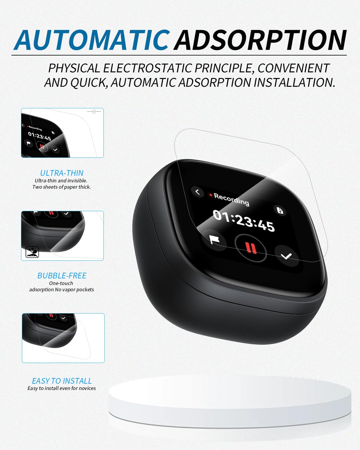 Folia ochronna na wyświetlacz do słuchawek Soundcore Liberty 5 Pro Max 2026, przezroczysta HD, odporna na zarysowania, odciski palców, miękka folia ochronna TPU, 6 sztuk