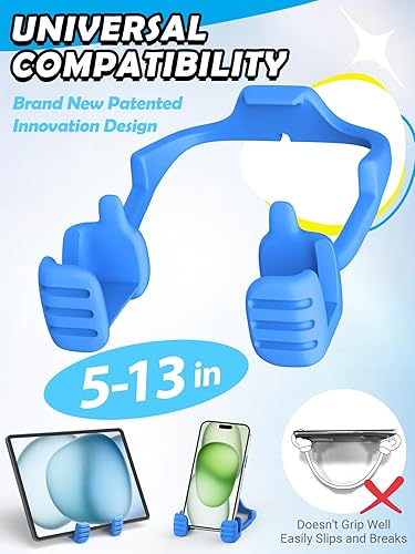 Miniatura 2 de Rellenos de calcetín para adolescentes, niños y niñas: Soporte para tableta para iPad: Soporte universal compatible con pulgares hacia arriba,