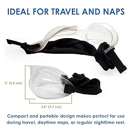 EyeEco Eyeseals 4.0 Sleep Mask - Clear - Moisturizing Eye Masks for Sleep Keep Dry Air Out - Latex-Free Eye Mask Great for CPAP Users