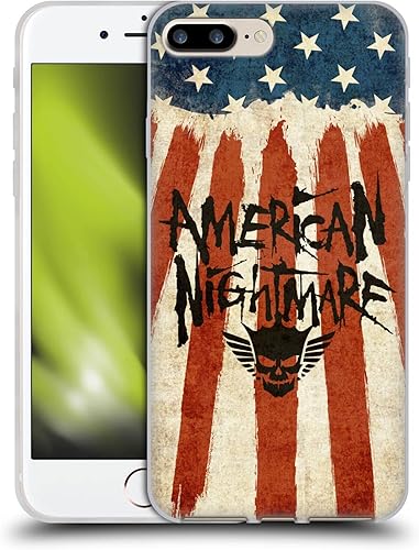 Head Case Designs Funda de gel suave con licencia oficial de la WWE American Nightmare Flag Cody Rhodes Graphics compatible con Apple iPhone 7