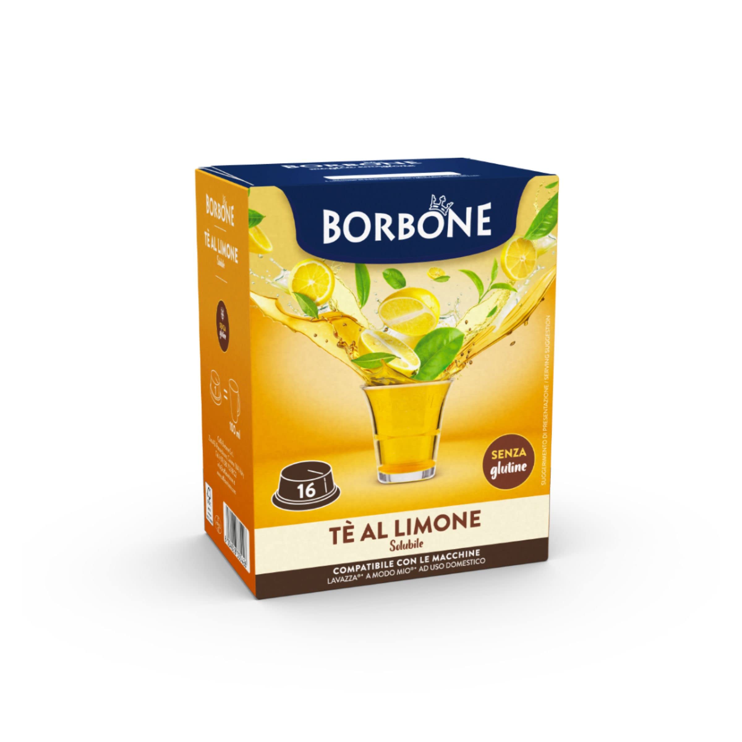 Caffè Borbone Tè al Limone - 96 capsule (6 confezioni da 16) - Compatibili con le Macchine ad uso domestico Lavazza* A Modo Mio*