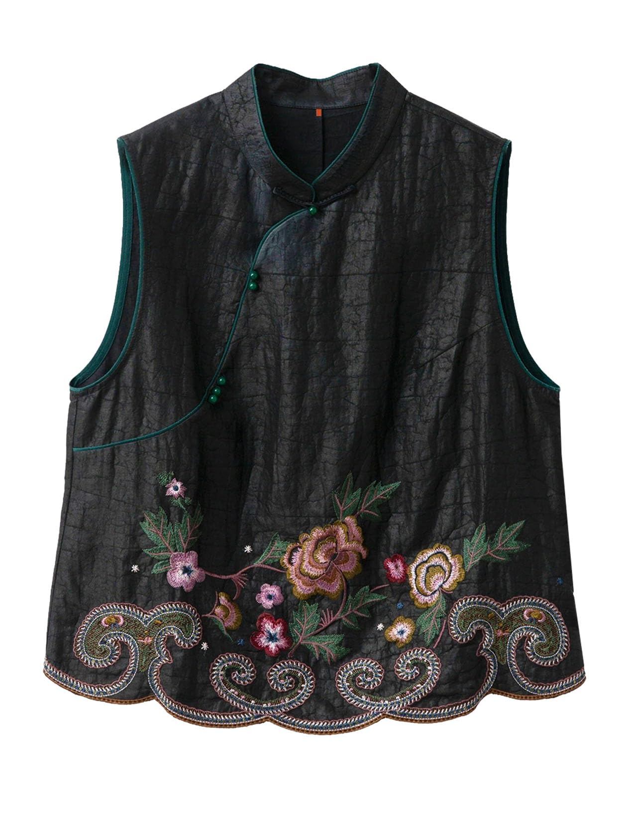 Chaleco de seda Xiangyunsha bordado ligero para mujer HangErFeng 601 L 6