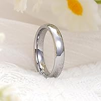 Vista 106 de King Will Alianza de boda de carburo de tungsteno para hombres y mujeres, anillos de promesa para parejas abovedados de alto pulido Plata-8 mm.