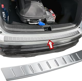 RECAMBO Boot Sill Protector Stainless Steel Matte Brushed with Texture Compatible with Renault Austral Year of Manufacture from 2022 Onwards Styling and Protection for the Bumper