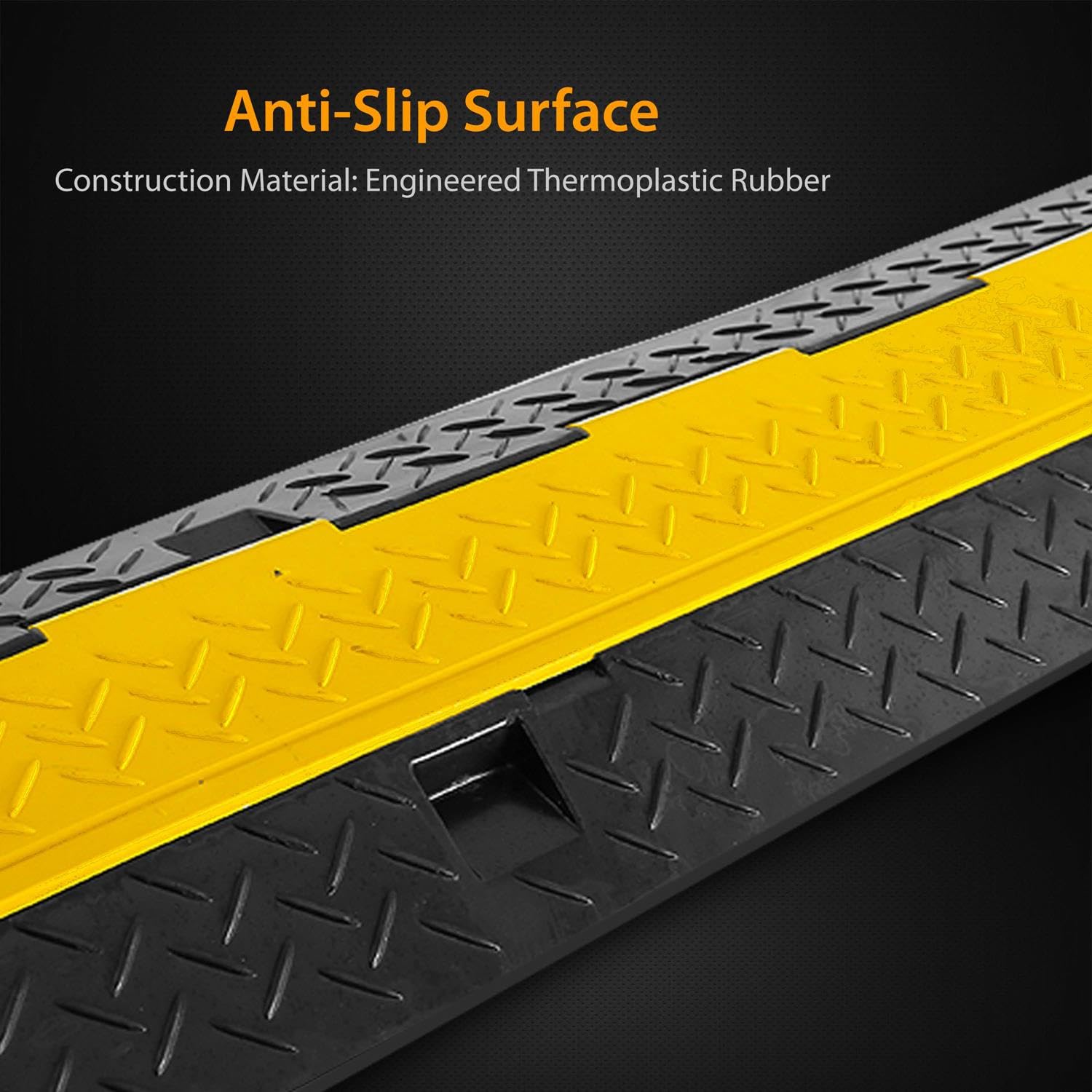 Pyle PCBLCO102X2 - Funda Protectora para rampa de Cables, Color Negro y Amarillo