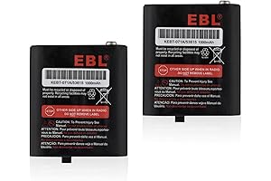 EBL 2 Packs Long Lasting Two-Way Radio Rechargeable Batteries