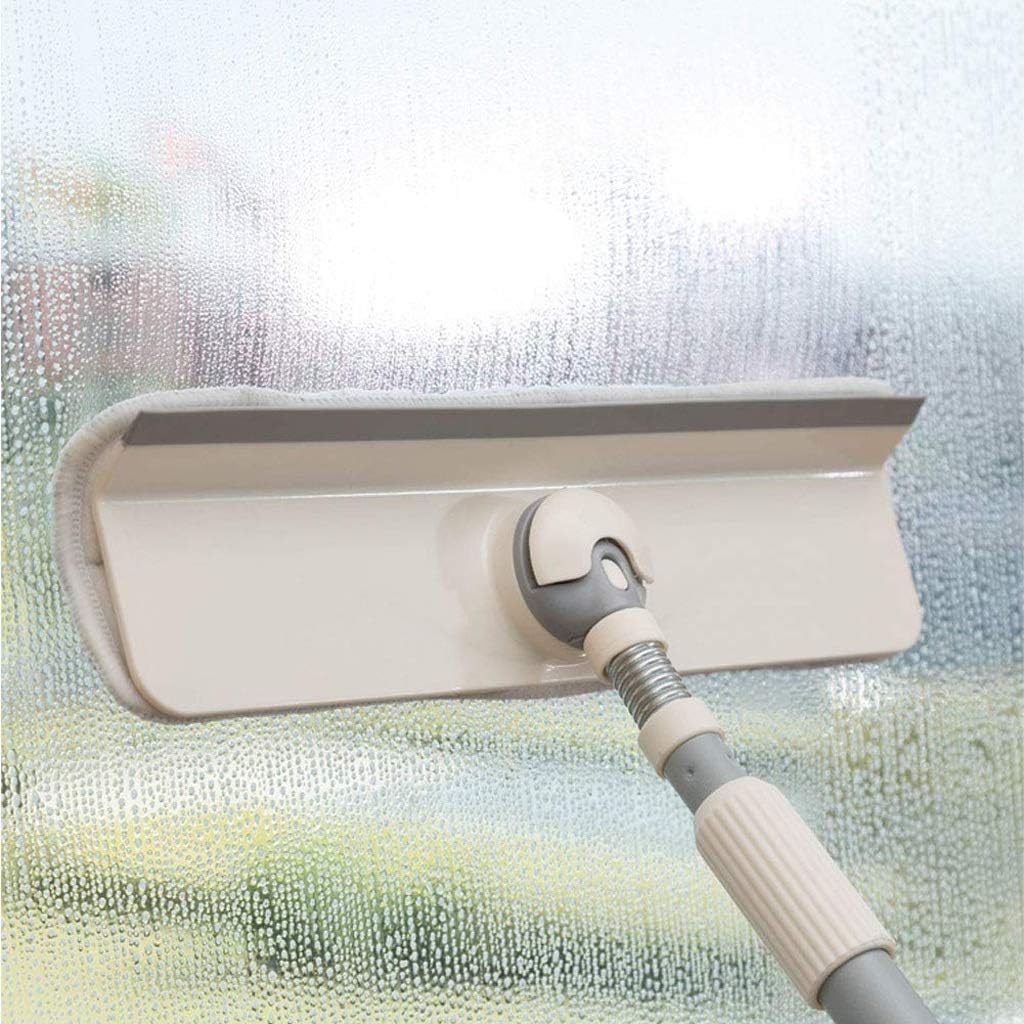 Glassware Telescopic Rod，Washing Tool Microfiber Squeegee for Car Windshield Glass,Shower Room,Outdoor High Window Cleaning