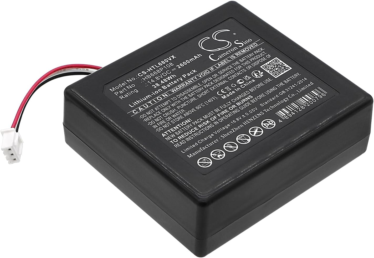 Replacement Battery for HOBOT Legee 668, Legee 669 PN:HOBOT HB668P108 2600mAh / 38.48Wh