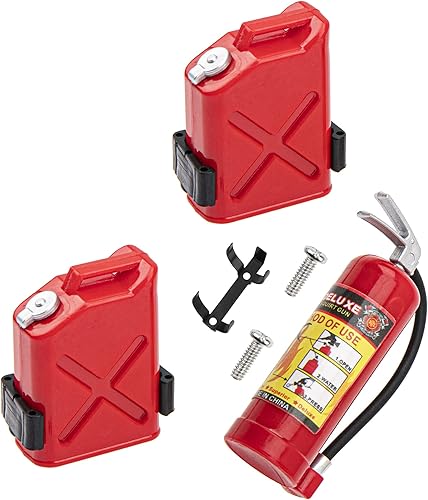ShareGoo - Mini tanque de combustible y extintor de incendios de plástico compatible con Traxxas TRX4 Axial SCX10 Redcat Gen7 110 RC Rock Crawler