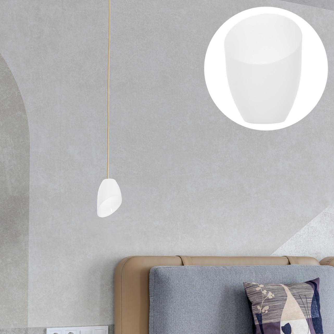 Abat-jour de Lampe de Table Blanc Pe Lot de 5, Design Fer à Cheval