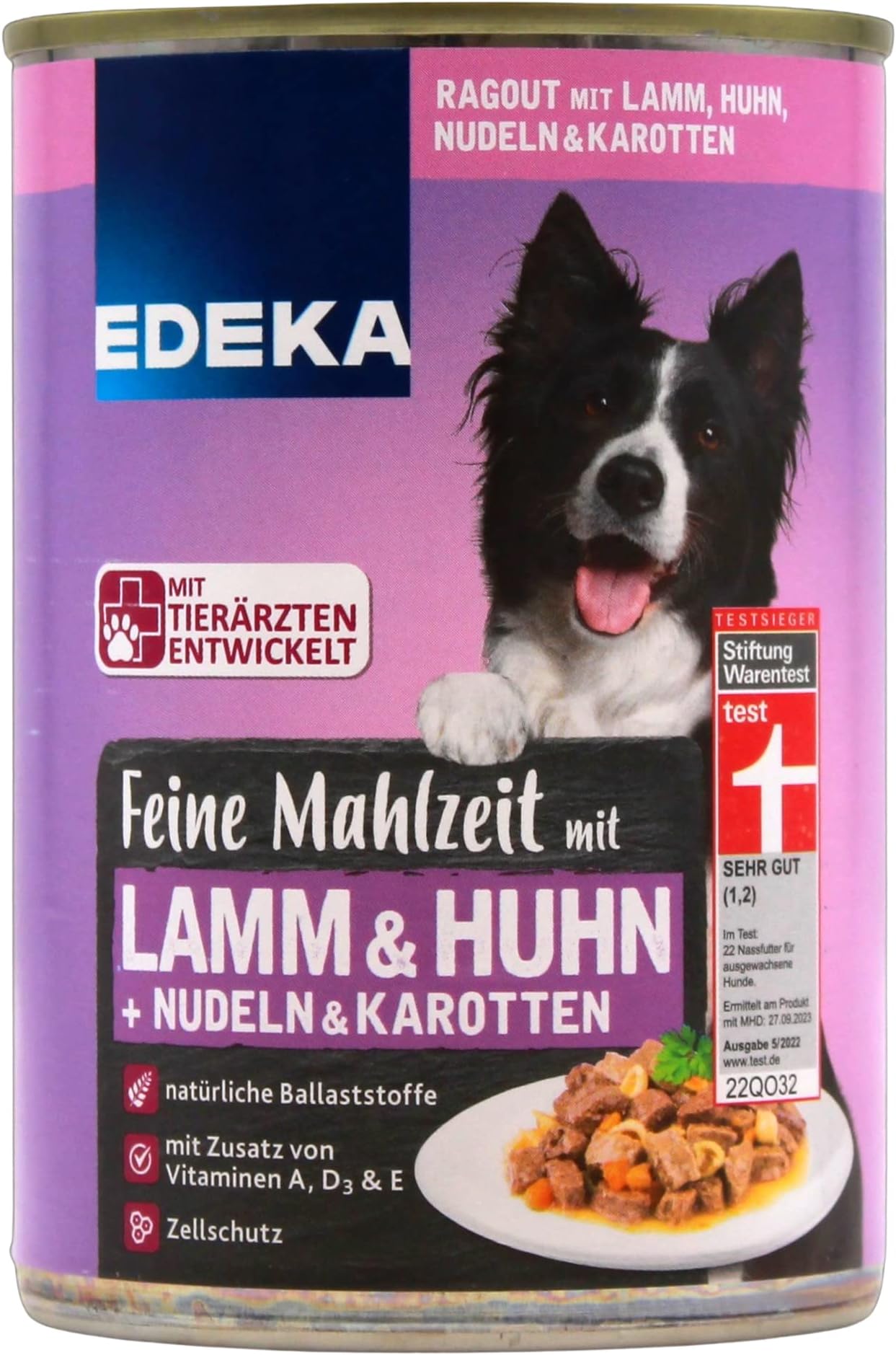Edeka Feine Mahlzeit mit Lamm & Huhn, Nudeln und Karotten Hundefutter ... Edeka Feine Mahlzeit mit Lamm & Huhn, Nudeln und Karotten Hundefutter ...
