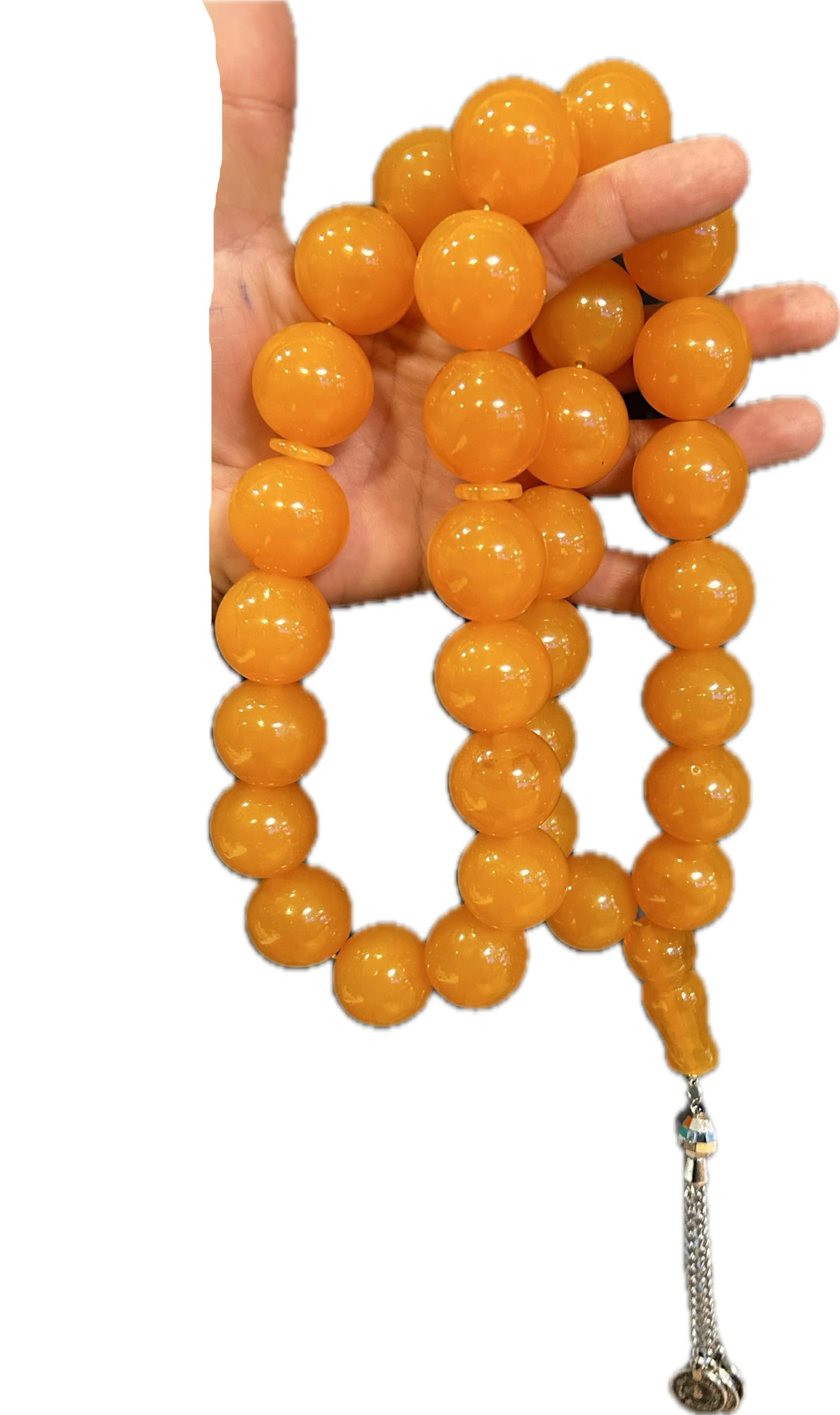 ElifNur Orange Subha Prayer Beads Islamic Gift Kuka Tesbih Misbaha Islam Tasbih Namaz Tasbeeh Amber Sandalous Misbaha Prayerbeads Rosary, Bakalite Faturan Kehribar Oltu, Tesbih
