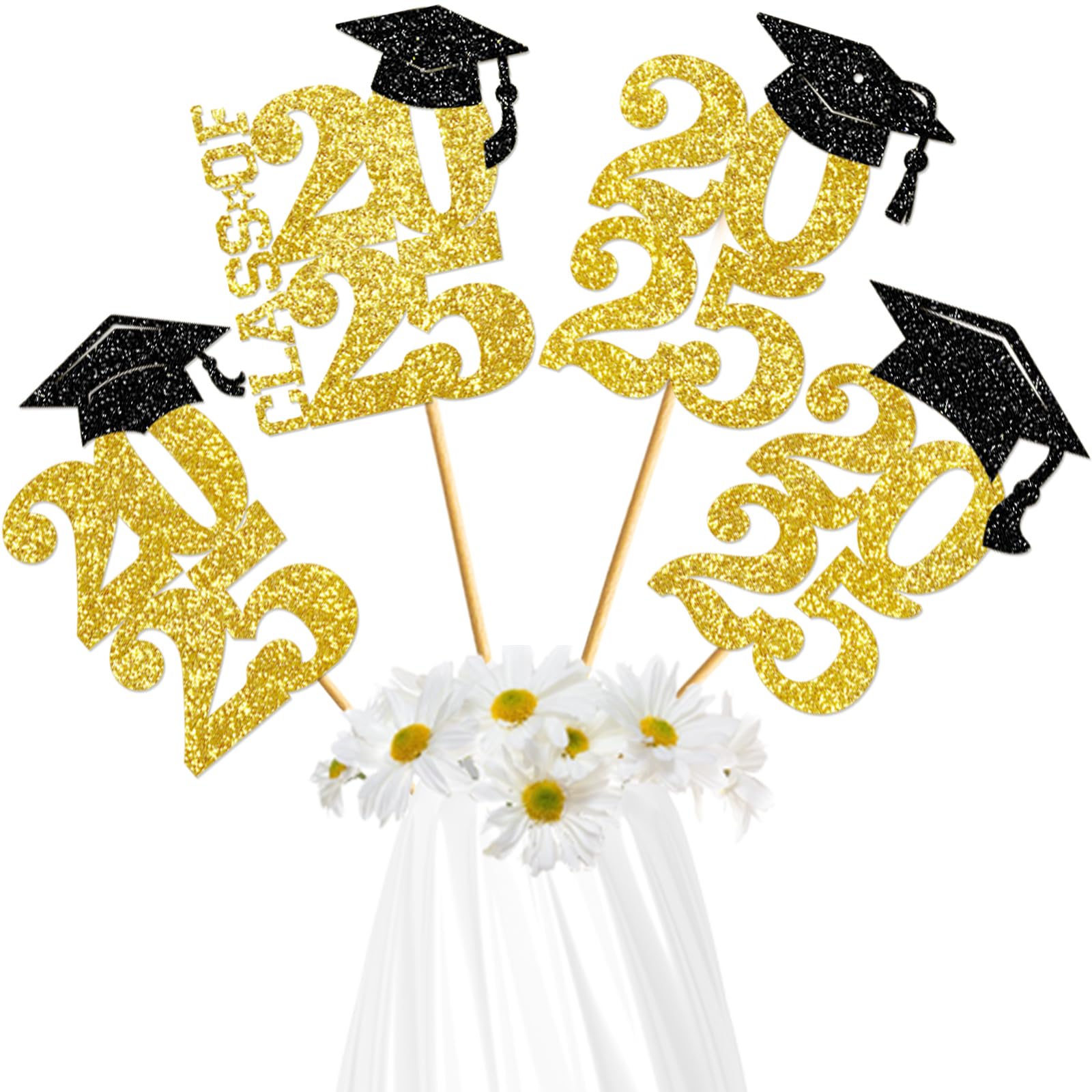 Grad Lightb Centerpieces 27Pcs Graduation Centerpieces for Tables 2025 Graduation Centerpiece Sticks Class of 2025 Centerpiece Sticks for Graduation (