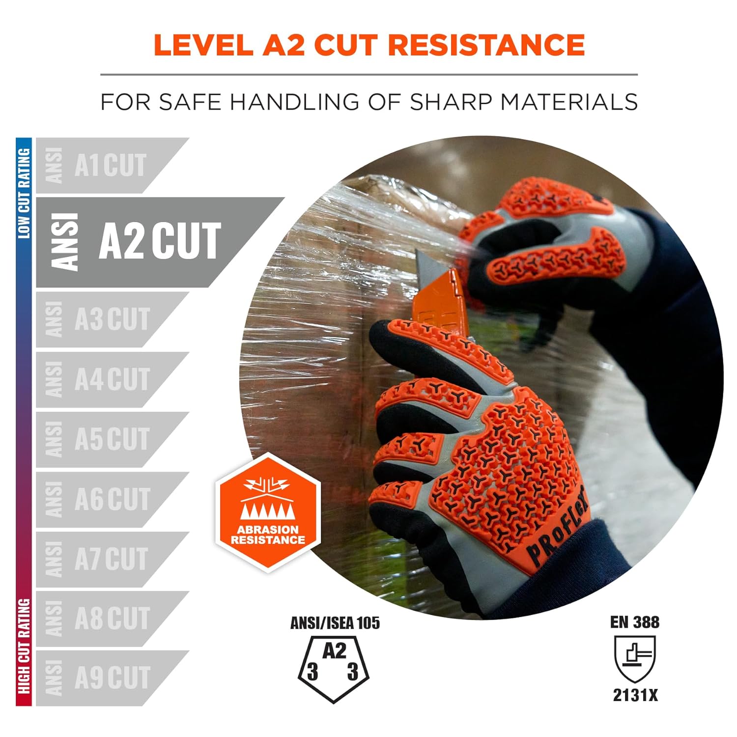Ergodyne ProFlex 7521 Thermal Impact Resistant Work Gloves, Waterproof, Nitrile Coated Palms, ANSI A2 Cut Resistance, TPR Impact Protection Padding - Image 3