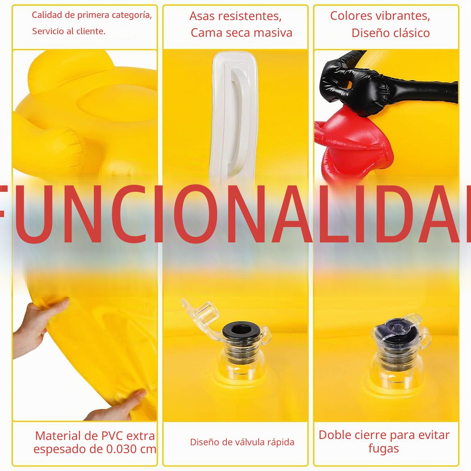 Float Joy Piscina Flotador Hinchable Gigante de Pato Amarillo para Piscina de Verano
