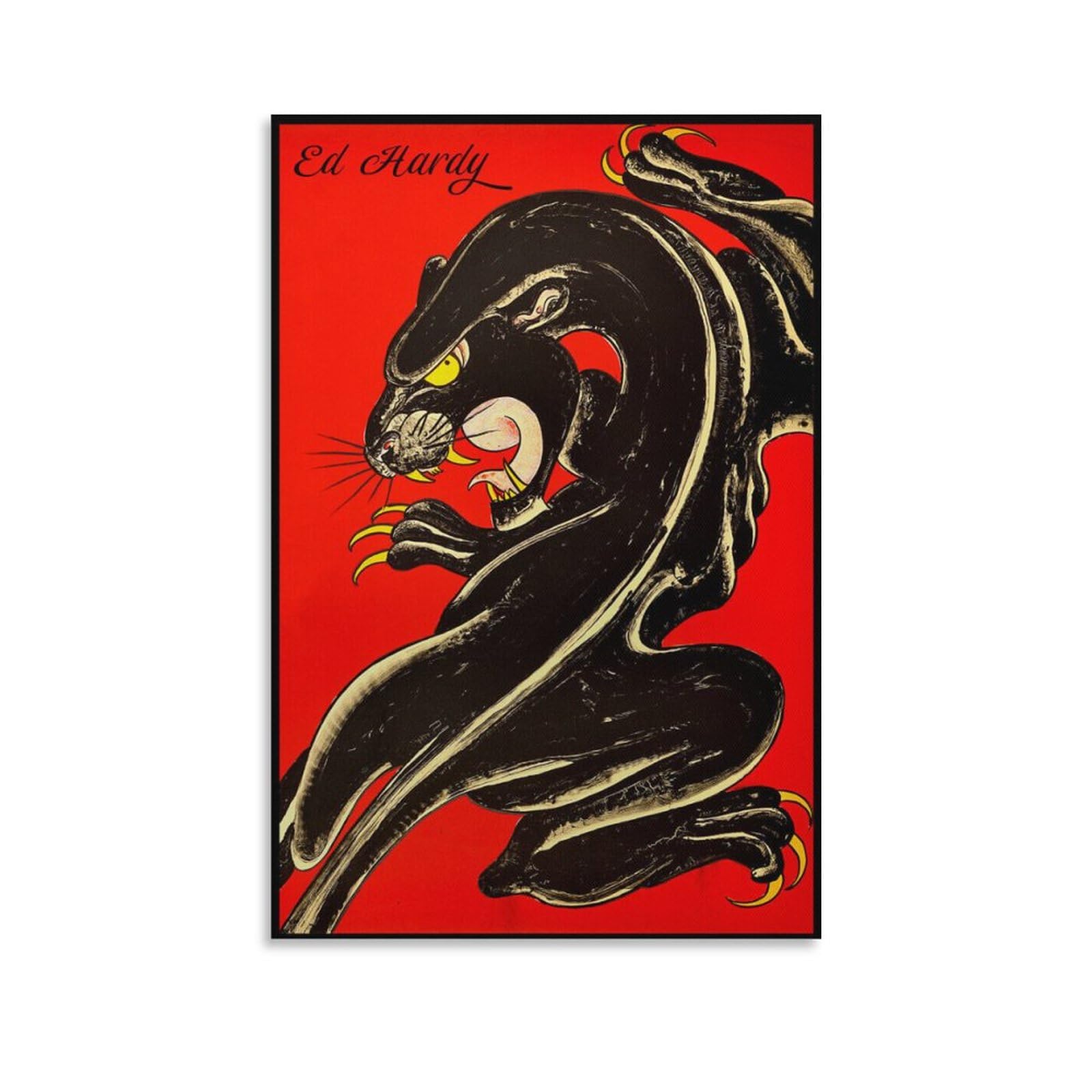 MOJDI Black Panther Tattoo Artist Jungle Art Posters for Room Aesthetic And Decor Canvas Painting Posters And Prints Wall Art Pictures for Living Room Bedroom Decor 08x12inch(20x30cm) Unframe-style