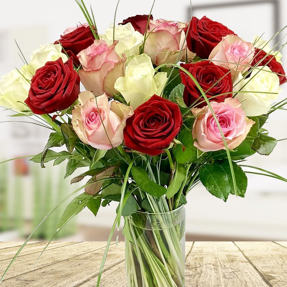 Premiumstrauß mit Rosen Rosenstrauß de Luxe Großer Blumenstrauß XXL