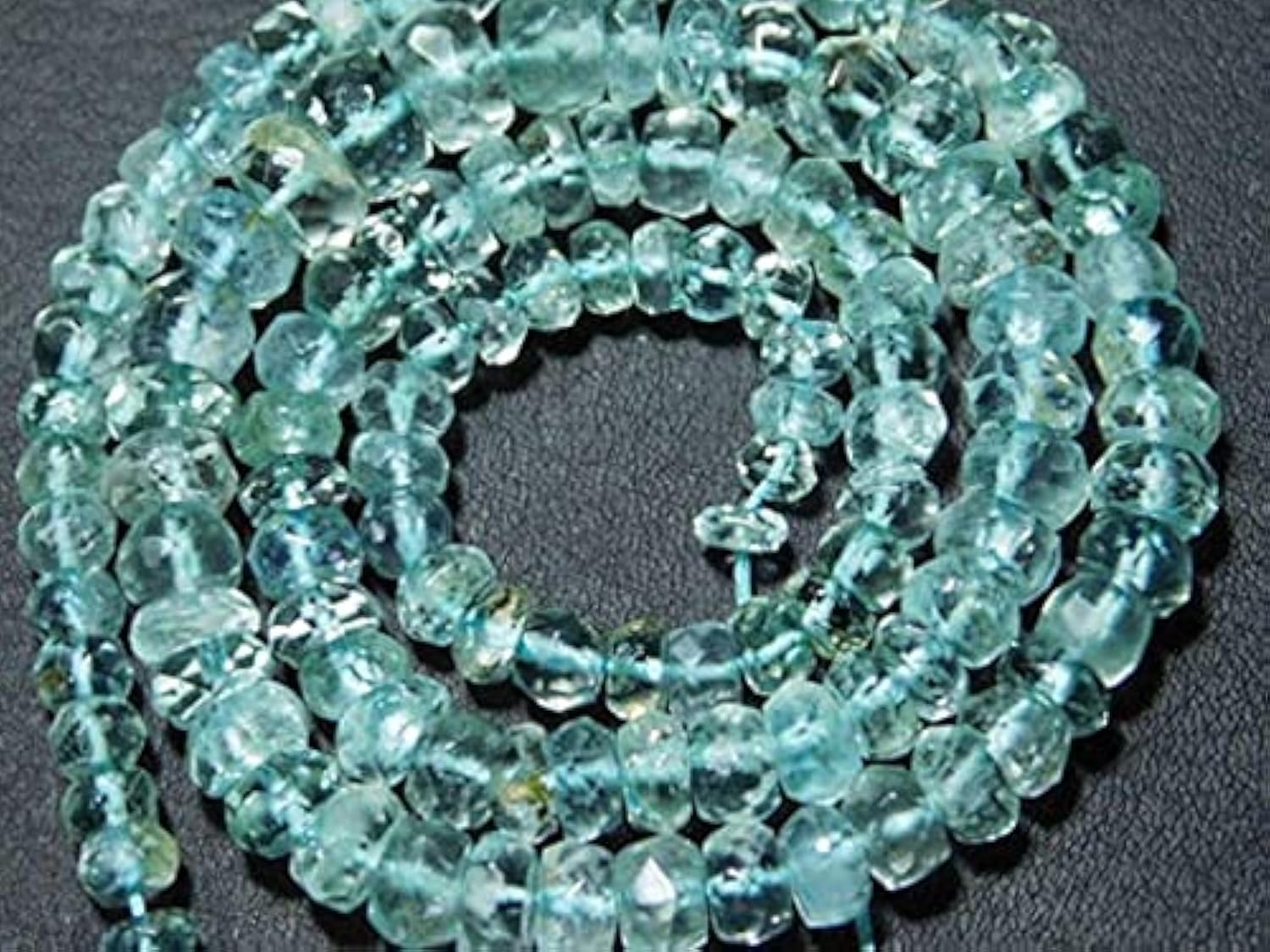 Aquamarine Faceted Rondelles : finies les perles ternes avec ces vraies pierres AA de 4-7mm