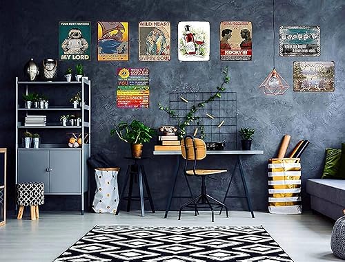 Miniatura 6 de QISPIOD Rudolph - Cartel de reno de nariz roja, decoración de Navidad, letrero de metal retro para colgar en la pared, para cafetería, hogar,