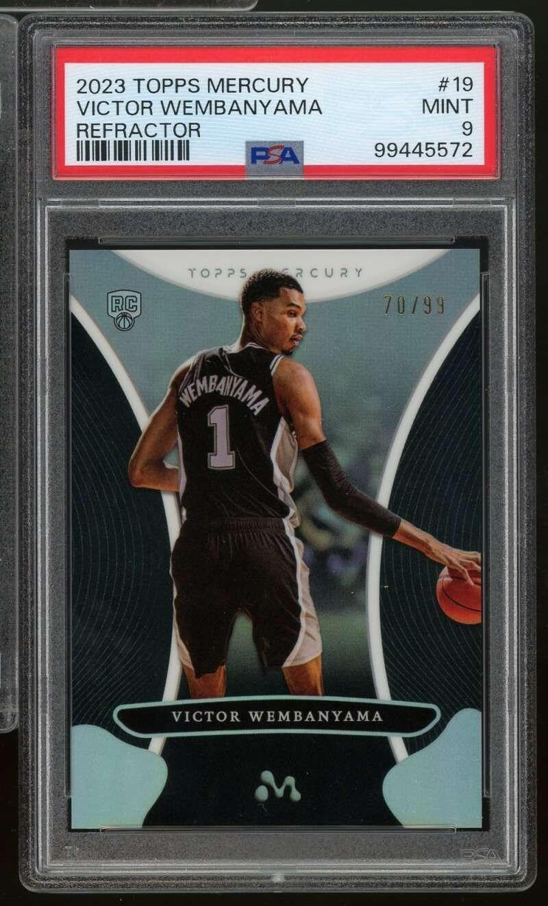 Victor Wembanyama Rookie Card 2023-24 Topps Mercury Refractor (20/99) #19 PSA 9 - Basketball Slabbed Rookie Cards