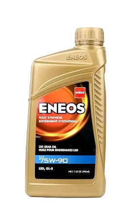 ENEOS 75W-90 Fully Synthetic Gear Oil, API GL-5, Limited Slip Differential, 1 Quart