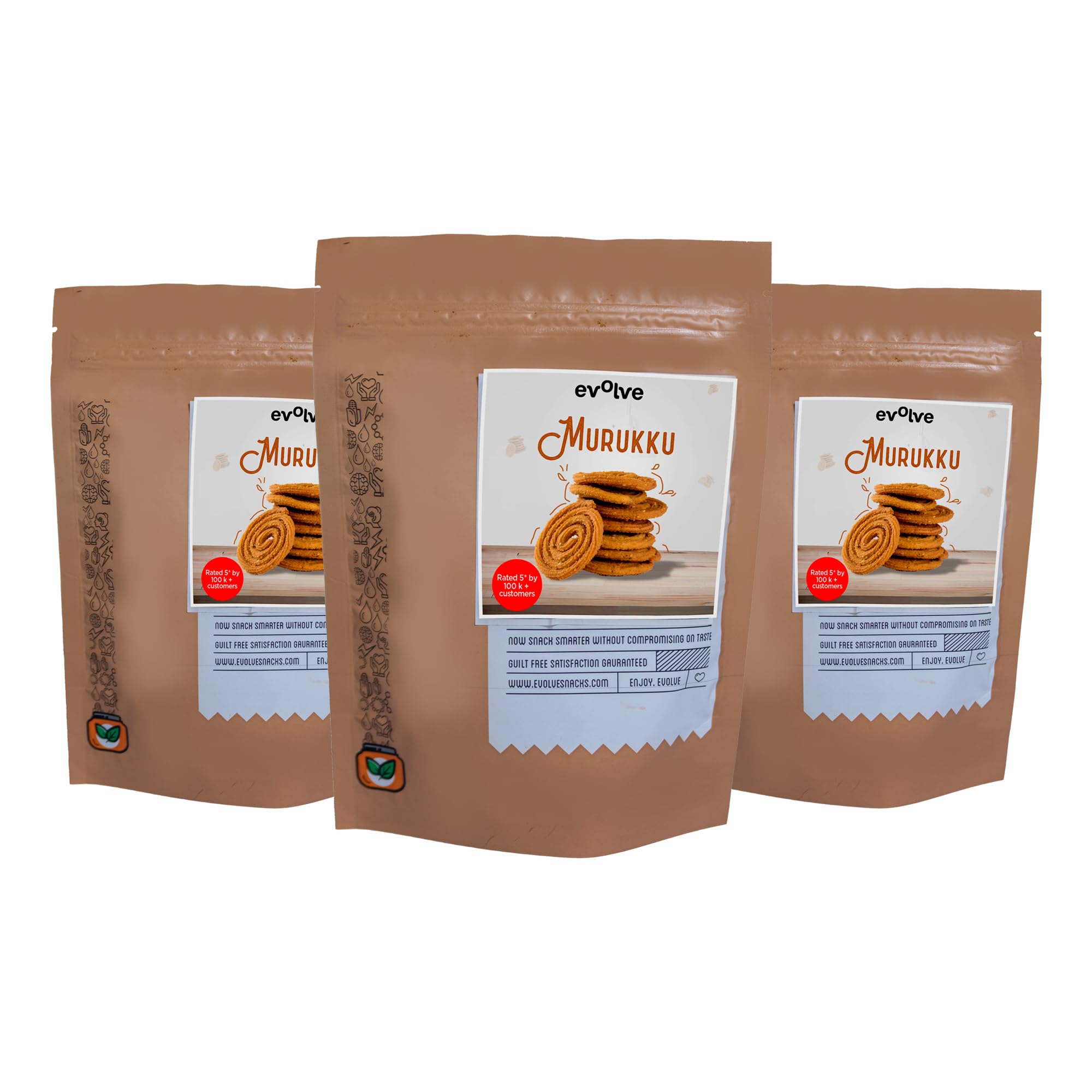 Evolve Murukku Chakli Snacks, Gluten Free, No Palm Oil, Fresh, Organic, Vacuum Fried | Crispy Guilt Free Tea and Evening Indian Snack - 100g Pack of 3 (B0CFY7CNYC) Amazon Price History, Amazon Price Tracker