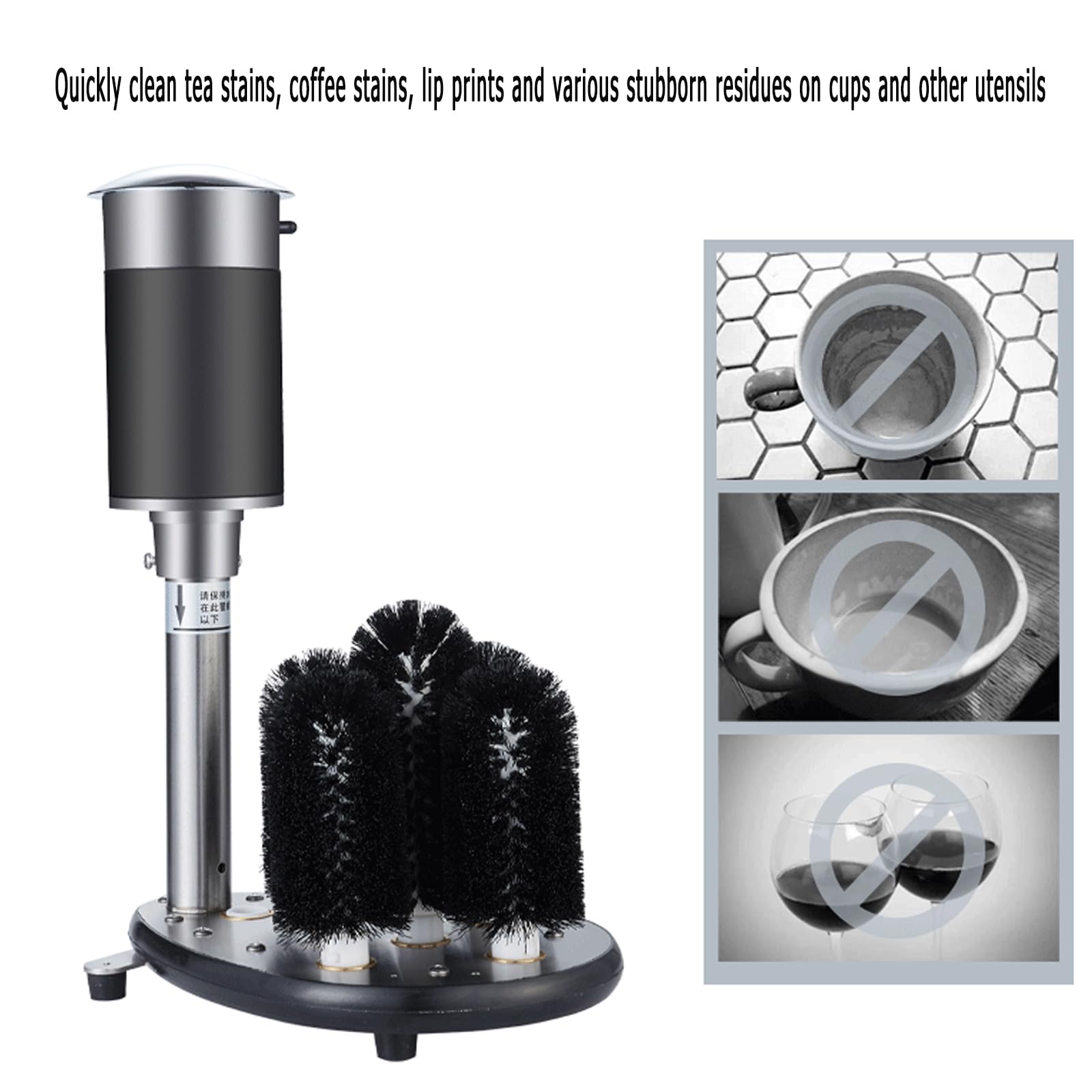 Lucidatrice Bicchieri VEVOR 8 Spazzole - 660 Bicchieri/Ora - Asciugatura Aria Calda Per Bar - Foto 6