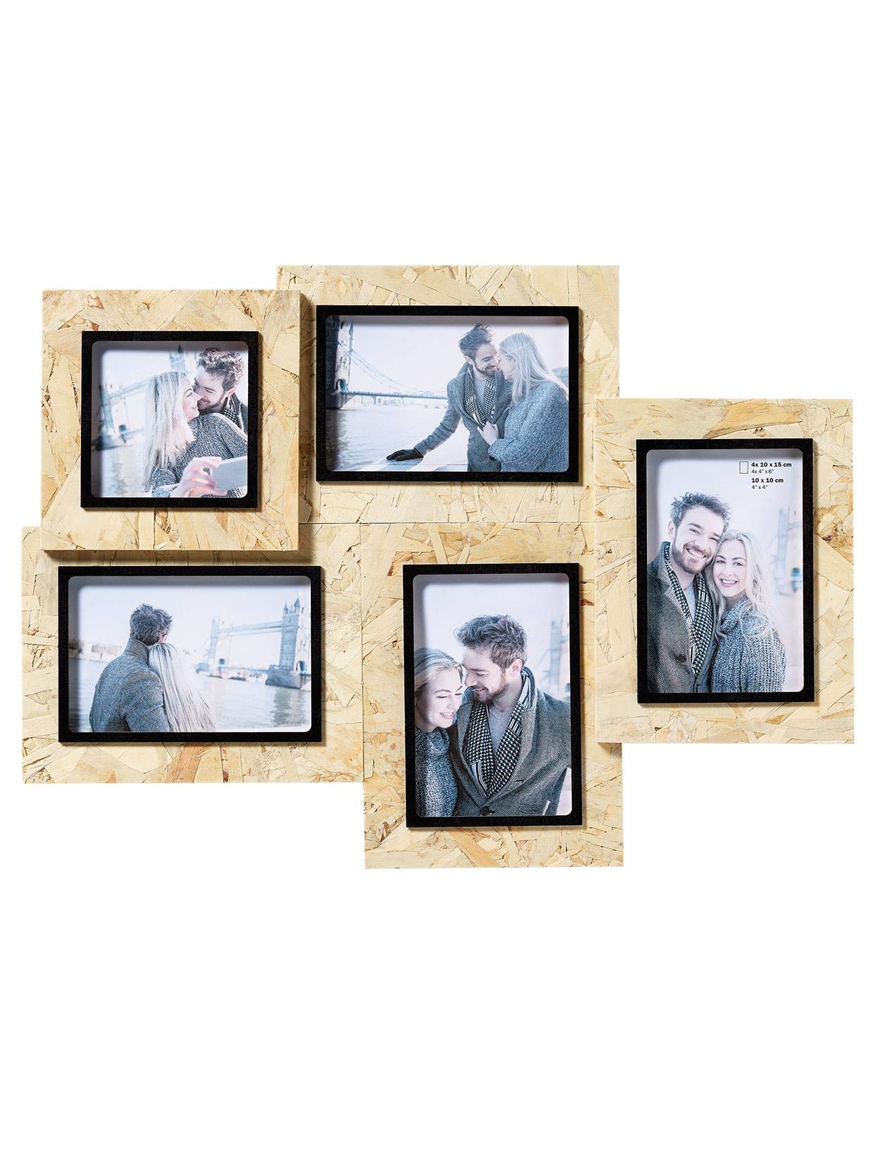 Cadre photo bois walther design noir cadeau idéal pendaison de crémaillère 5 photos