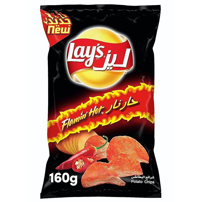 Lays Flaming Hot Potato Chips 160gm
