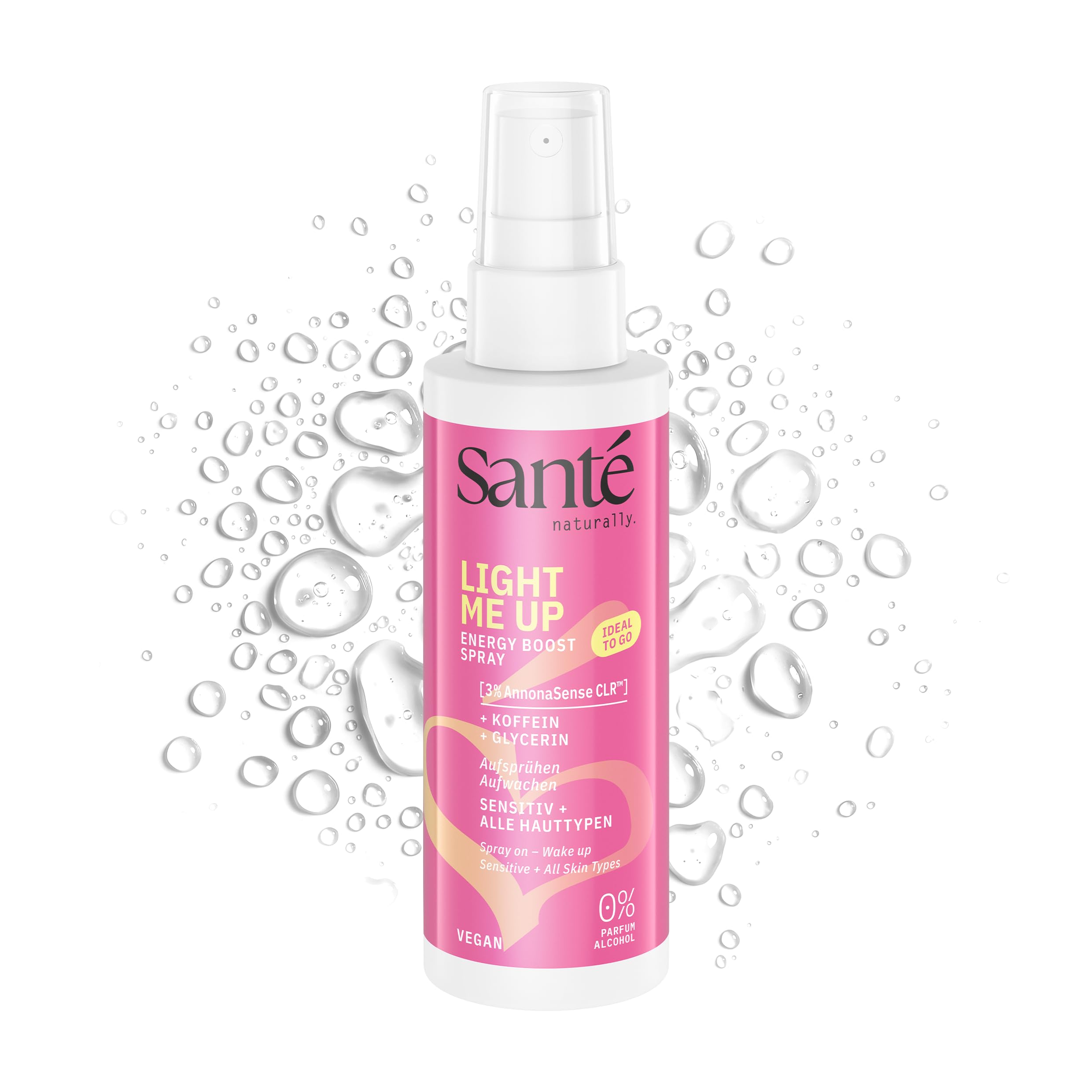 Santé naturally. Light Me Up Energy Spray 75 ml - belebendes Face Spray mit Koffein, AnnonaSense & Glycerin