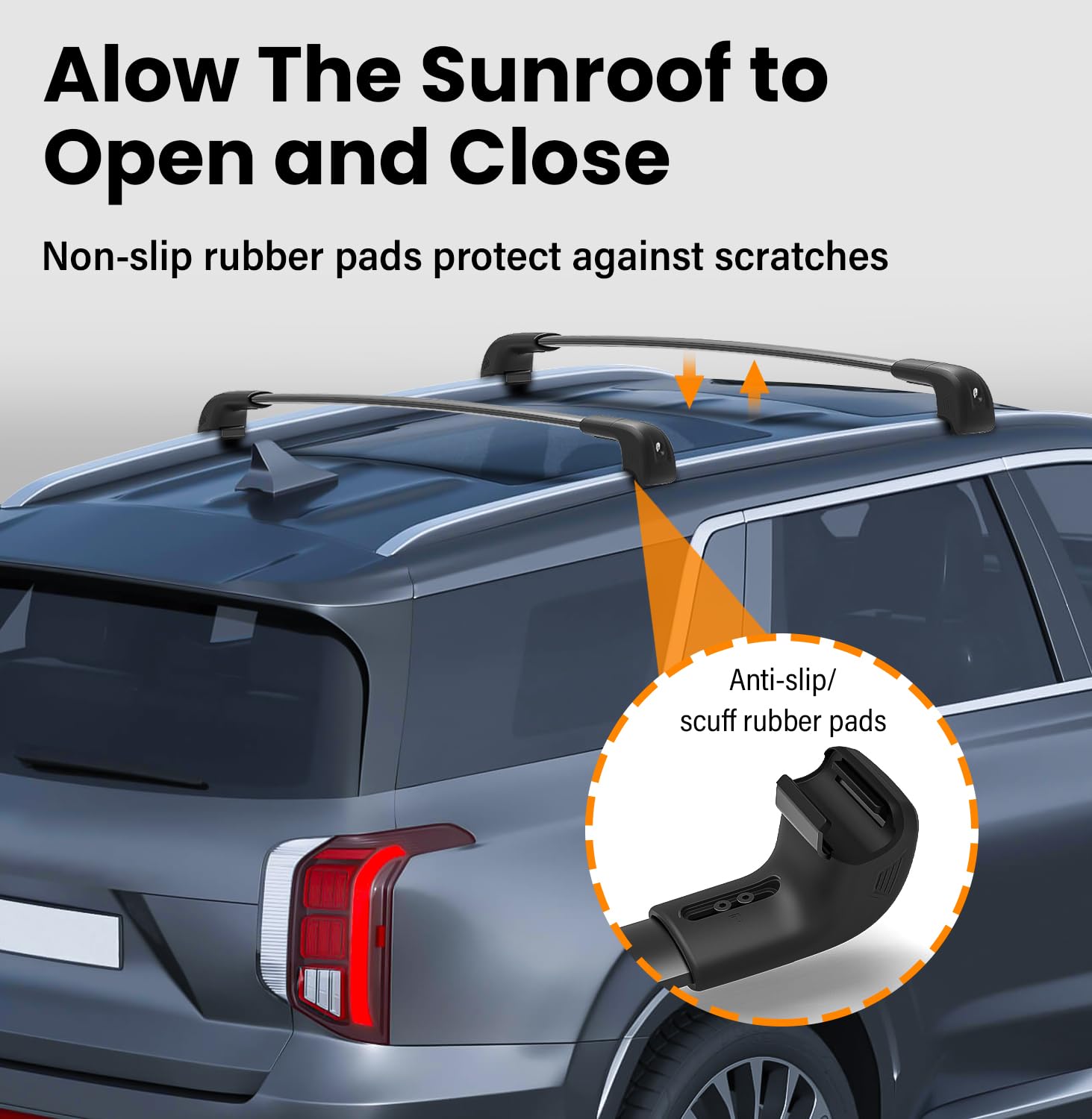 Roof Rack Cross Bars For Hyundai Palisade 2019-2025 - Aluminum Alloy Roof Rails For Luggage & Sports Gear