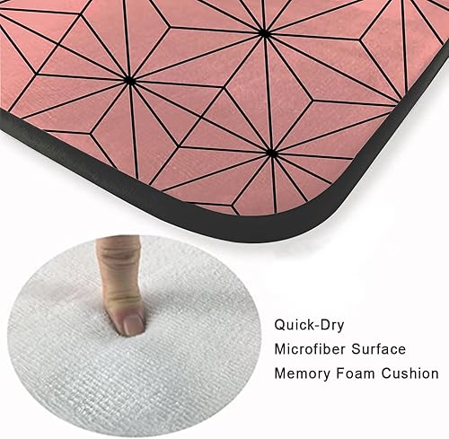 Miniatura 5 de Alfombra de esponja lavable para niños, niñas, niños, dormitorio, sala de estar, anime, alfombra antideslizante de Demon Kamado Nezuko, súper suave,