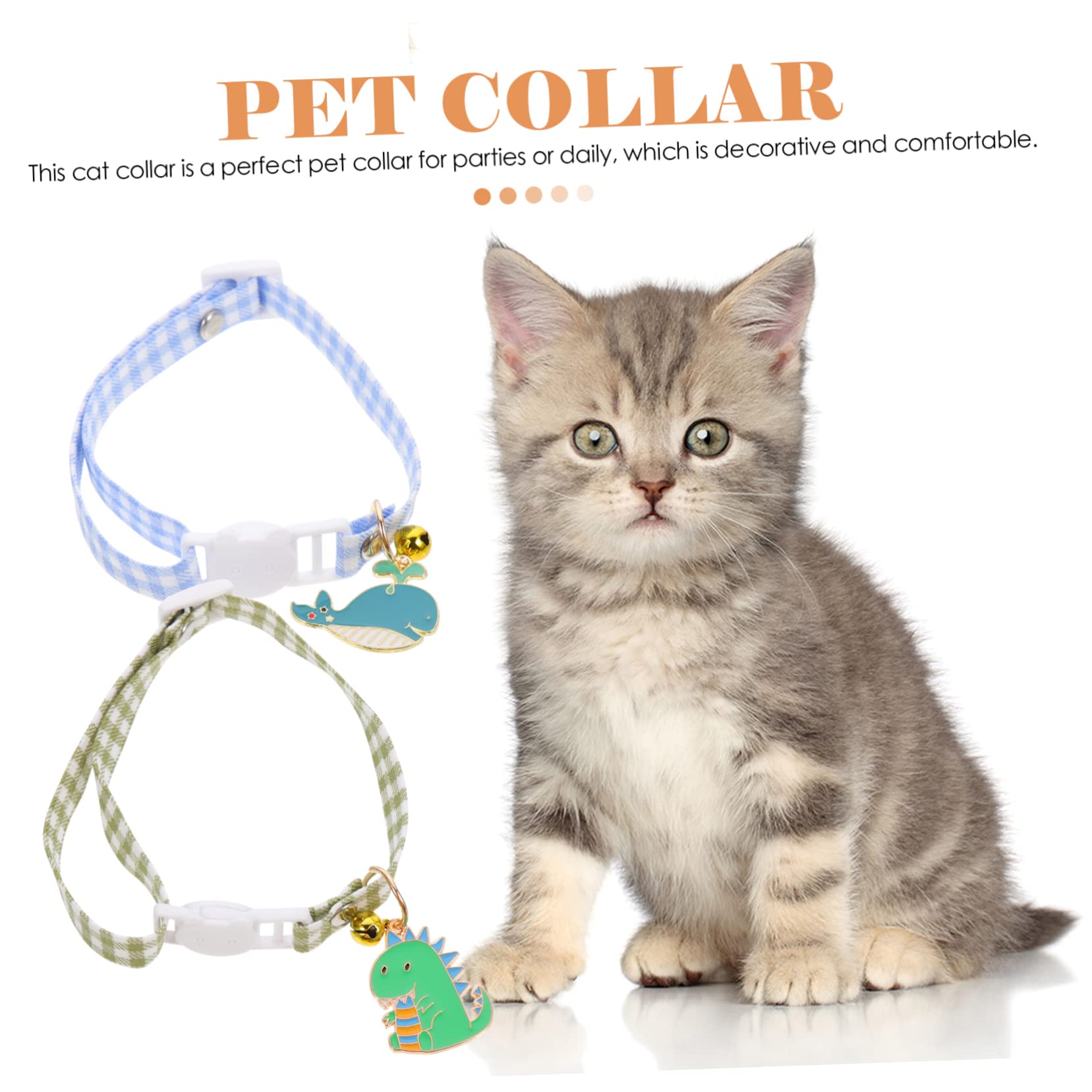 Kisangel 10stücke Verstellbares Katzenhalsband Mit Glocke Entzückendes Design Für Kätzchen Weich Und Bequem Für Tägliches Tragen Feiern Und Training