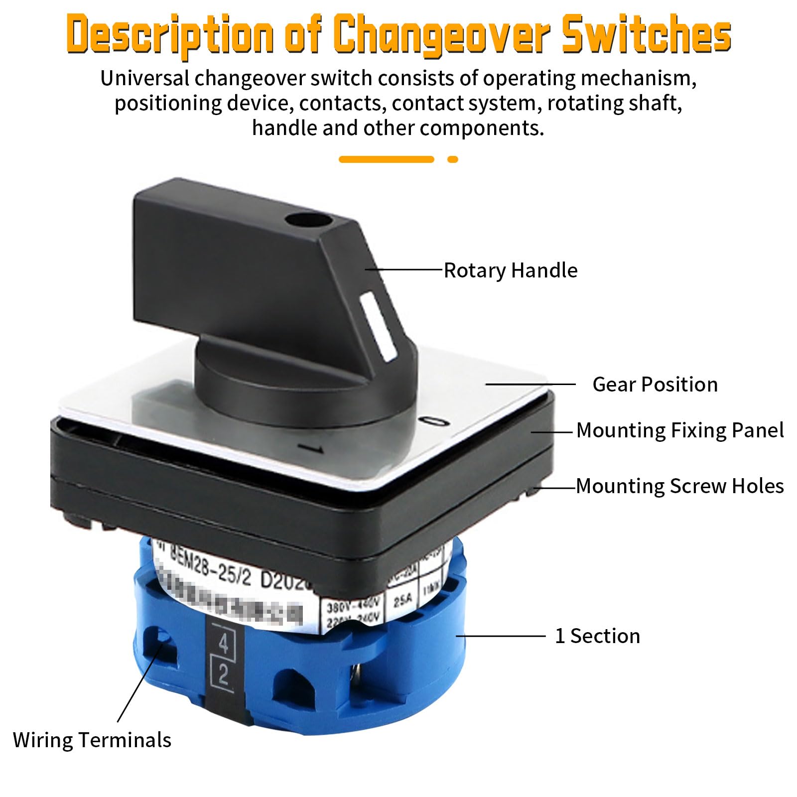1 PZ INTERRUTTORE Rotante Elettrico AC09-RY Fuji FA Per Volano - Foto 5